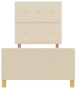 Cama vidaXL Creme 100x200 cm Tecido