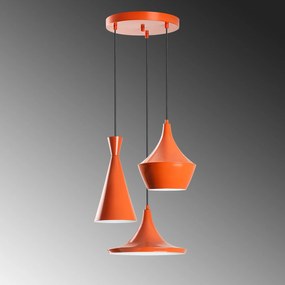 Candeeiro de Teto Tom - Laranja - Diâmetro: 45 cm