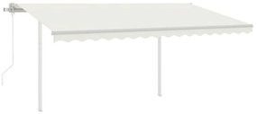 Toldo automático c/ LED e sensor de vento 4x3,5 m cor creme