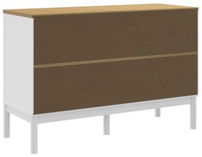 Cómoda FLORO madeira de pinho maciça branco
