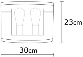 Candeeiro de Parede Amasra – Preto – 30 cm de Diâmetro