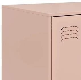 Aparador alto 67x39x95 cm aço rosa