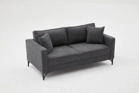 Sofá de 2 Lugares Berlin – Antracite – 180x83x91 cm