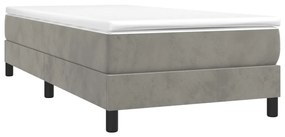 Estrutura de cama 80x200 cm veludo cinzento-claro