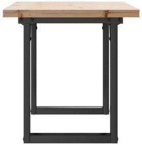 Mesa de centro estrutura em O 90x40x45,5 cm pinho/aço