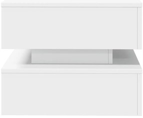 Mesa de centro com luzes LED 50x50x40 cm branco