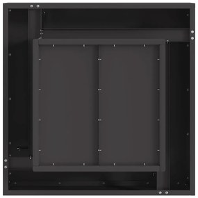 Fogueira Quadrada Preta 60x60x30 cm Aço