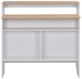 Conjunto de 2 Mesas de Bar Hanise Modulares - Branco/Carvalho - Design