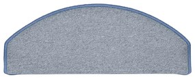 Tapetes de escada 30 pcs 65x24x4 cm cinzento-claro e azul