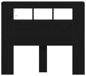 Cabeceira Armazenagem vidaXL com Luzes LED Carvalho Preto 120x18,5x103