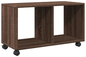 Móvel c/ rodas 72x33x42,5cm derivados madeira carvalho castanho
