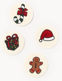 Bases para copos em algodão Randi, conjunto de 4