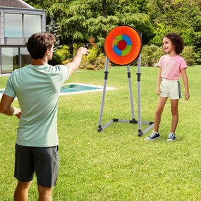 Jogo de Lançamento de Dardos e Arco e Flechas, 56,5 x 53,5 x 118 cm, Para Interior e Exterior, Laranja