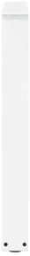 Pernas para mesa de jantar em V, 2 peças, branco, 70x(72-73,3) cm, aço