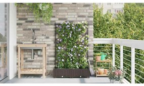 Jardineiras de Jardim 1 pc Castanho 80 x 40 x 126 cm Plástico