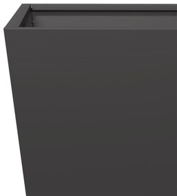Vaso/floreira de jardim 40x40x40 cm aço preto