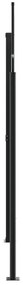 Toldo lateral retrátil 220x1200 cm preto