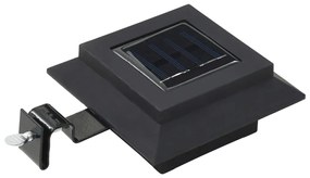 Candeeiro de exterior solar LED 6 pcs preto quadrado 12 cm