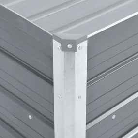 Canteiro elevado de jardim aço galvanizado 100x40x45cm cinzento