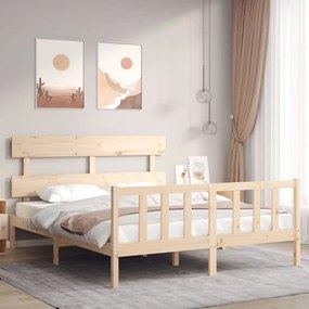 Cama sem colchão 160x200 cm madeira de pinho maciça