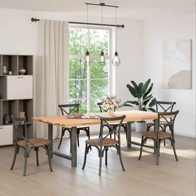 Pés para mesa de jantar antracite 2 peças 90x(72-73) cm aço