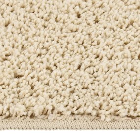 Tapete shaggy 160x230 cm antiderrapante cor creme