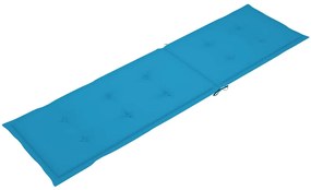 Almofadão para cadeira de terraço (75+105)x50x4 cm azul