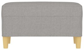 Banco 70x35x41 cm tecido cinzento-claro