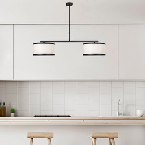 Candeeiro de Teto Way – Preto e Branco – 100 x 30 x 75 cm