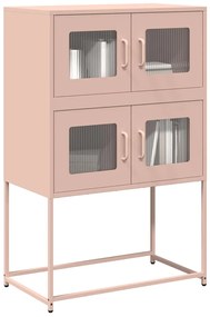 Aparador alto 68x39x107 cm aço rosa