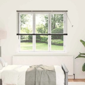 vidaXL Persiana de Janela com cortinas Outros Manual Preto 80 x 130 cm Alumínio
