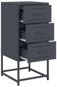 Mesas de cabeceira 2 pcs 36x39x78 cm aço antracite