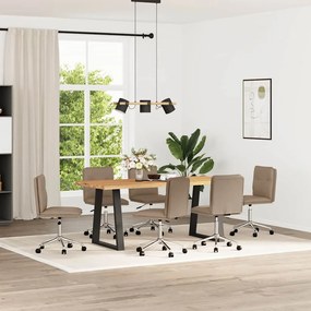 vidaXL Cadeiras de jantar 6 pcs couro artificial cappuccino