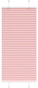 Rosa Plissada Cega 65x100 cm Largura Tecido 64,4 cm Poliéster