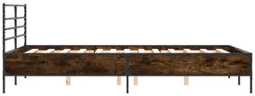 Estrutura de cama 140x200cm derivados madeira/metal