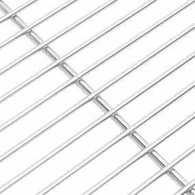 Grelha para Churrasco vidaXL com Alças Retangular 67x40 cm em Aço Inox