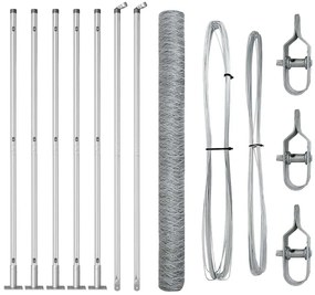 Cerca Hexagonal vidaXL 1.4x10 m Aço Galvanizado
