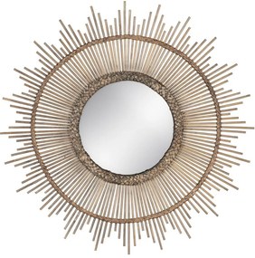 Espelho de Parede Cinzento Bambu 72 X 3 X 72 cm