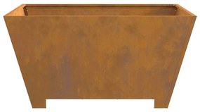 Fogueira Quadrada 80x80x40 cm Aço Envelhecido