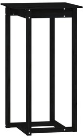 3 pcs conjunto de bar pinho maciço preto
