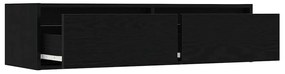 Móvel TV com luzes LED carvalho preto 100X35,5x25 cm