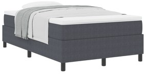 Cama Box com Colchão – Cinza Escuro, 120 x 200 cm, Tecido de Corduroy