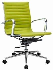 Cadeira de escritório PHILIP, giratório, pele sintética verde