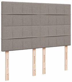 Estrutura de cama otomana com colchão tecido cinzento 140x200cm