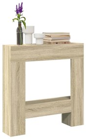 vidaXL Cornija lareira 81x18x82 cm derivados madeira carvalho sonoma