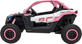 Buggy Carro elétrico para Crianças 24V, 2x320W Buggy Maverick Turbo RR STRONG, Rodas ar bombeado Rosa