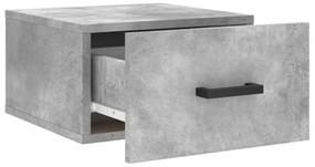Mesa cabeceira montagem na parede 35x35x20 cm cinzento cimento