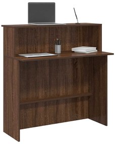 vidaXL Balcão de recepção 100x50x103,5 cm madeira carvalho castanho