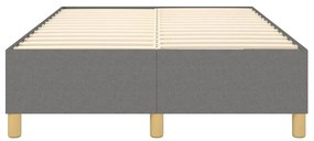 Estrutura de cama sem colchão 120x200 cm tecido cinzento-escuro