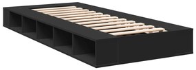 Estrutura de cama 90x200 cm derivados de madeira preto